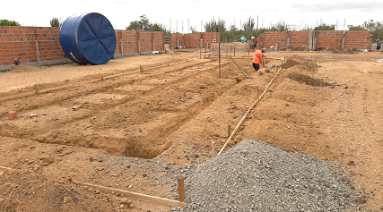 Início das obras do administrativo.