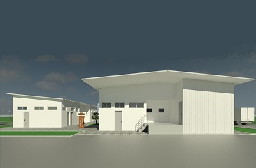  A parte frontal do galpão de fabricação do laticínio está à direita, enquanto a parte administrativa, depósitos e sanitários estão localizados à esquerda da imagem. Todo o futuro complexo industrial foi detalhado minuciosamente no projeto em 3D, incluindo imagens internas e externas, além de diversos vídeos.