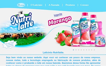 Criação do website da Nutrilatte, onde apresentamos produtos, informações sobre o laticínio e a fazenda. Acesse nutrilatte.com.br.